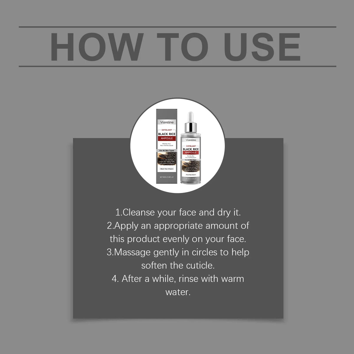 Viareline Black Rice Exfoliating Serum | Pores & Glow 100ml