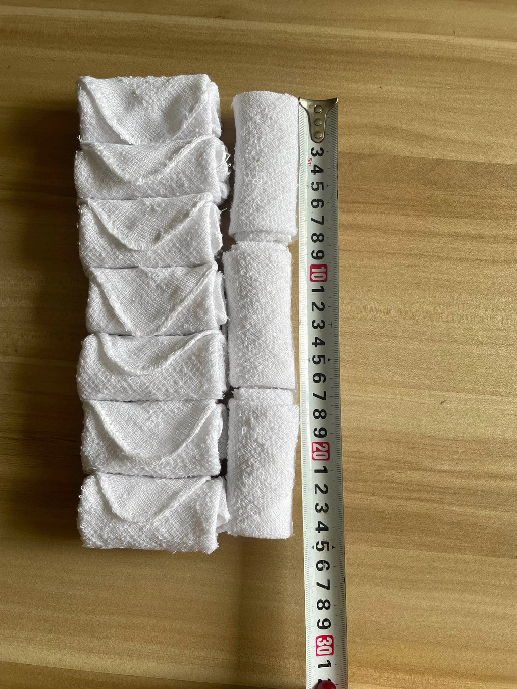 10-Pack Pure Cotton Kids Square Towels 20x20cm | White Wipes