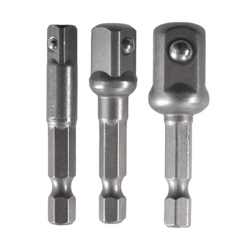 Drill Socket Adapter Impact Extension Bits Bar 1 4 3 8 2 Hex Shank