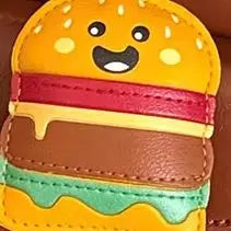 Cute Food Doll PU Leather Keychain Bag Charm Pendant