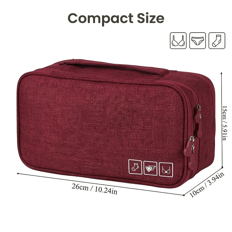 Foldable Travel Underwear Organizer Bag – Bras, Socks & Lingerie