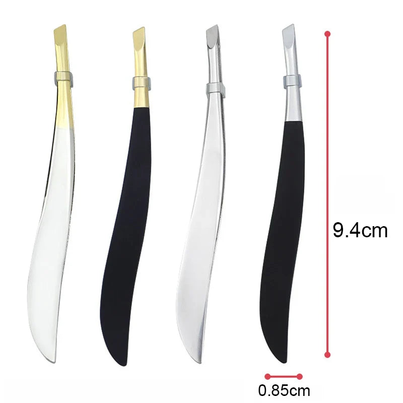 Stainless Steel Slant Tweezers – Eyebrow, Lash & Beard Tool