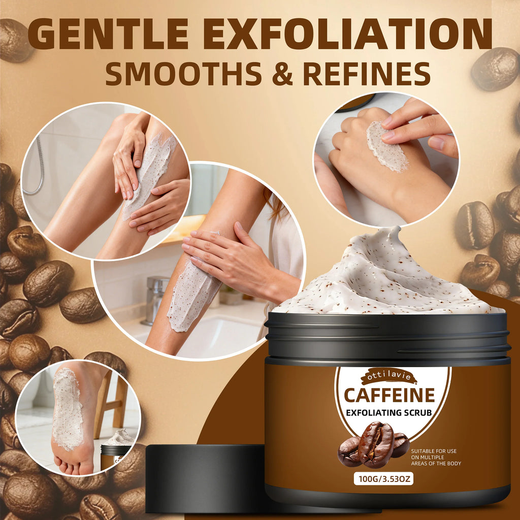 Ottilavie Caffeine Exfoliating Body Scrub – Hands, Feet & Body