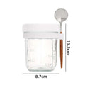 Overnight Oats Glass Container with Lid & Spoon – 300ml