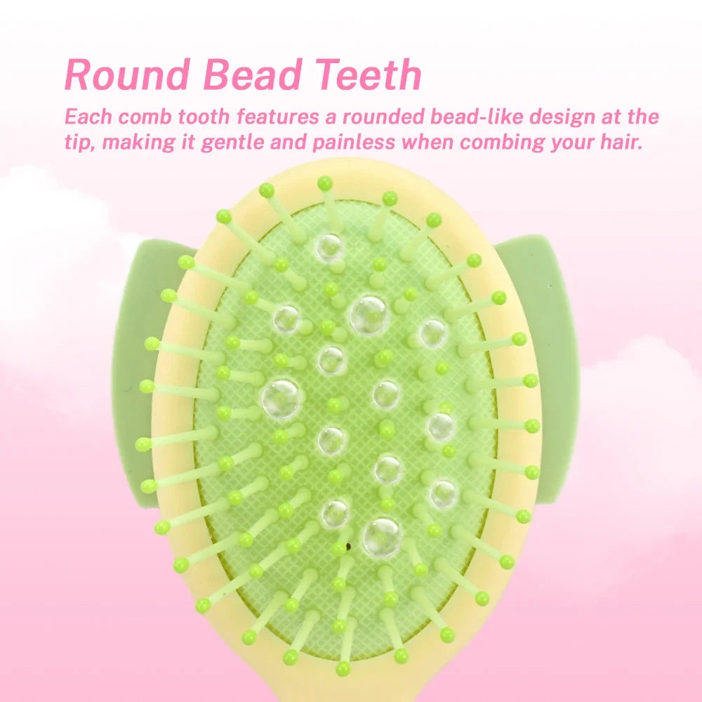 Mini Bow Air Cushion Hairbrush – Anti-Static Detangler Comb