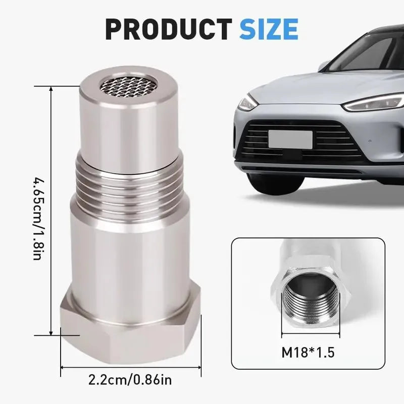 M18x1.5 Oxygen Sensor Spacer Adapter – Stainless Steel CEL Fix