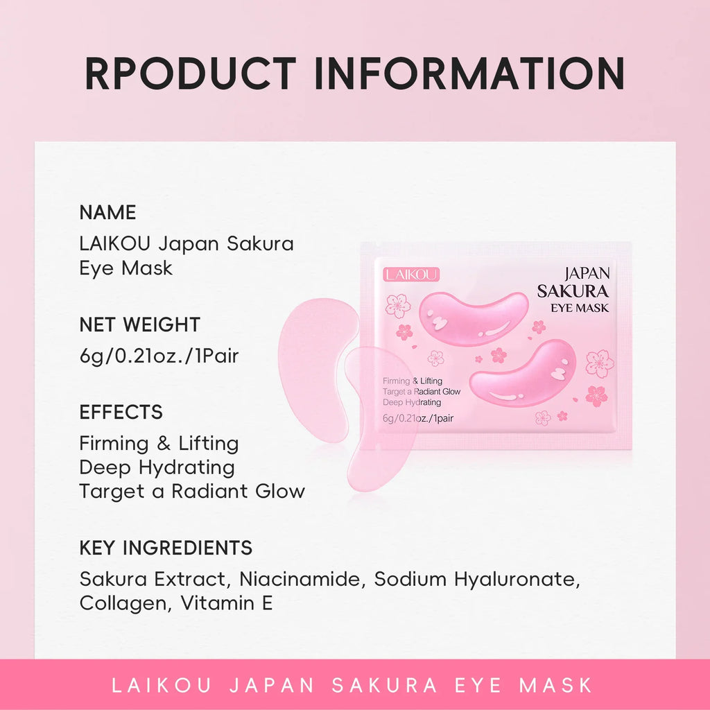 LAIKOU Sakura Eye Mask – Firming Hydrating Under Eye Patches