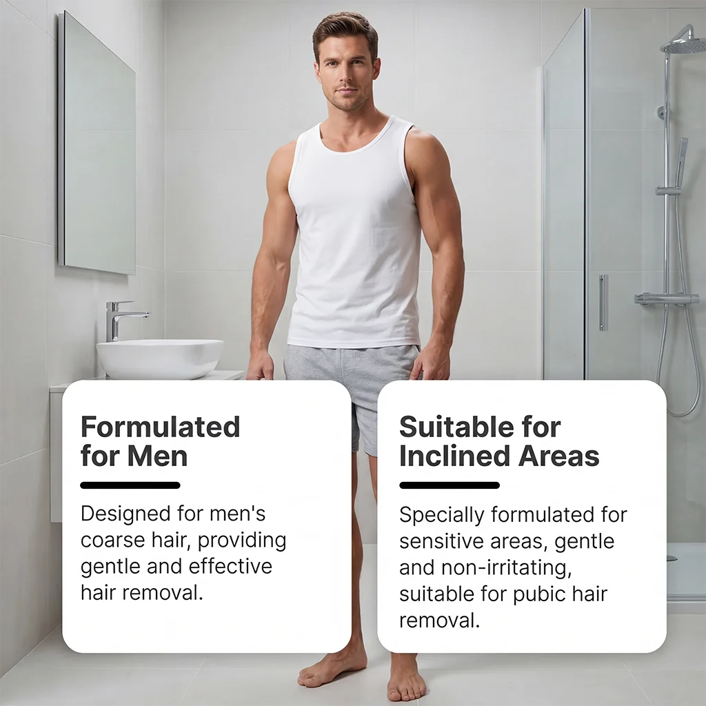 OceAura Men's Painless Hair Removal Cream – Body Depilatory