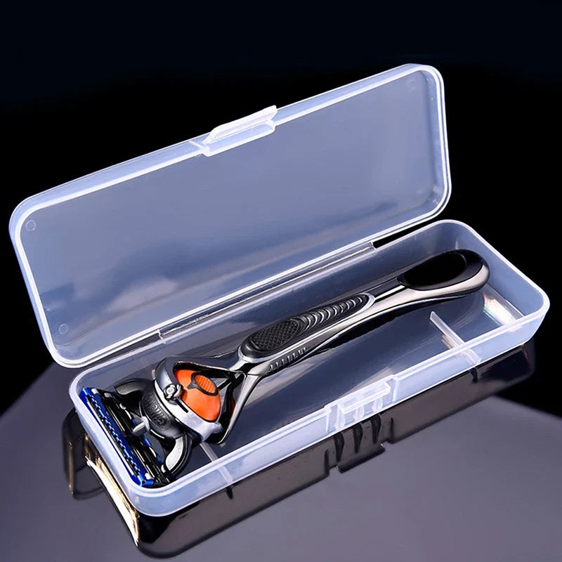Transparent Razor Storage Box – Plastic Shaver Travel Case