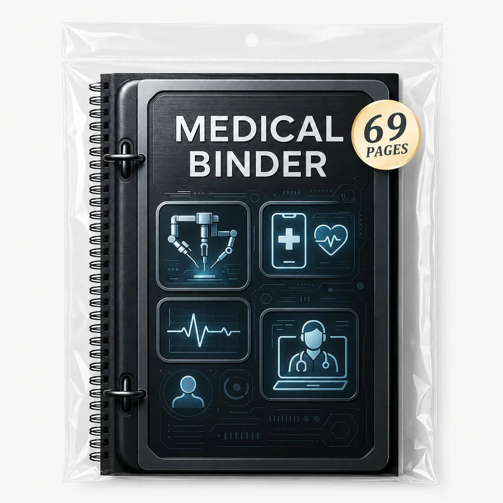 All-in-one Medical Organizer 69 Pages Keep All Important Health