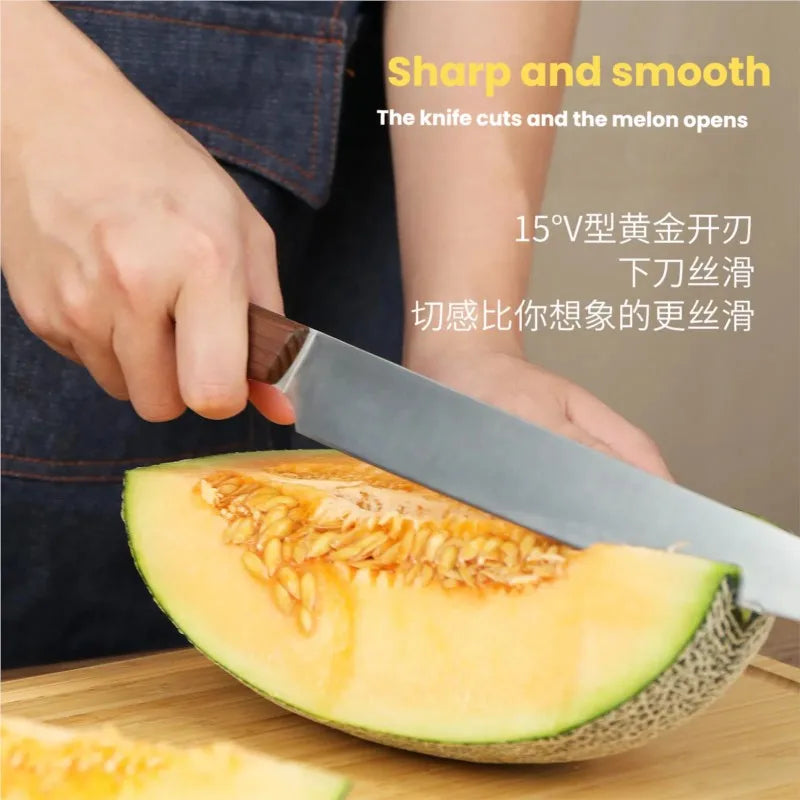 Ebony Handle Fruit Knife – 7" Carbon Steel Kitchen Paring Knife