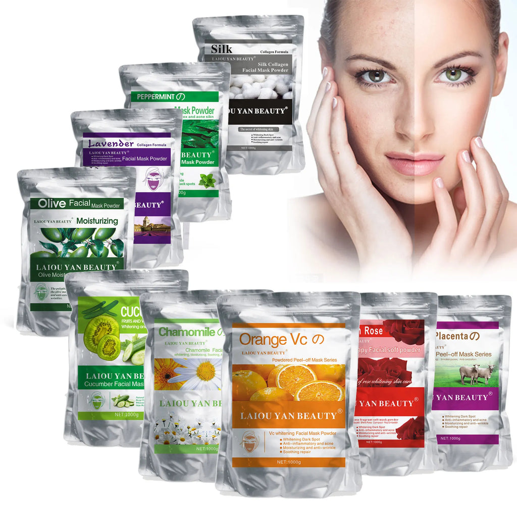 500g Pearl Whitening Jelly Mask Powder – Green Tea & Lemon