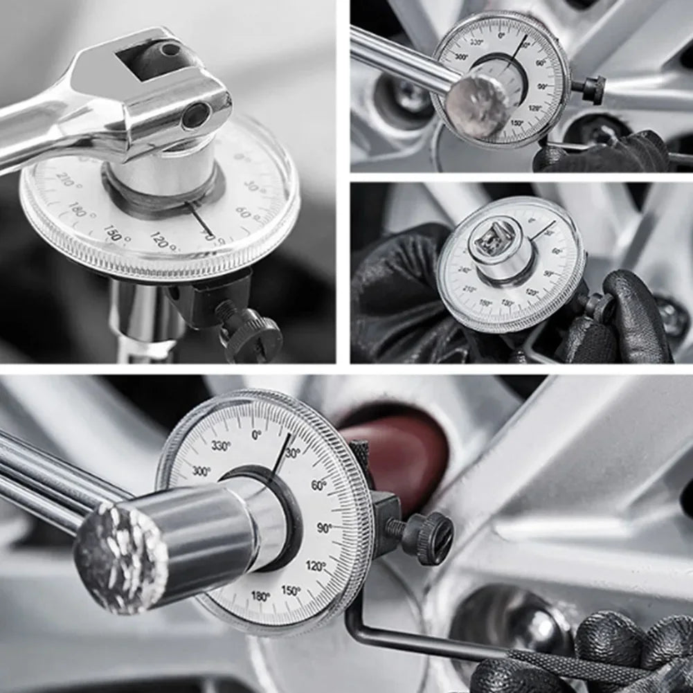 Automotive Angle Torque Gauge | 360° Dial Torquemeter Tool