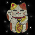 Maneki Neko Rhinestone Iron-On Transfer Sheet | 29.7x21cm