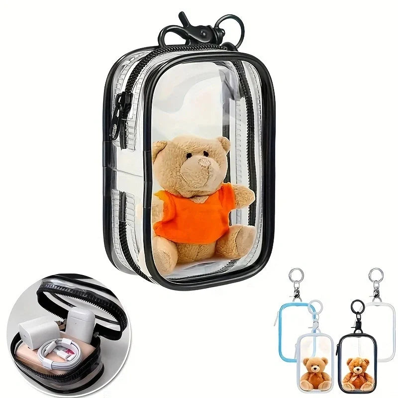 Clear Figure Display Bag with Keychain | Blind Box Mini Case