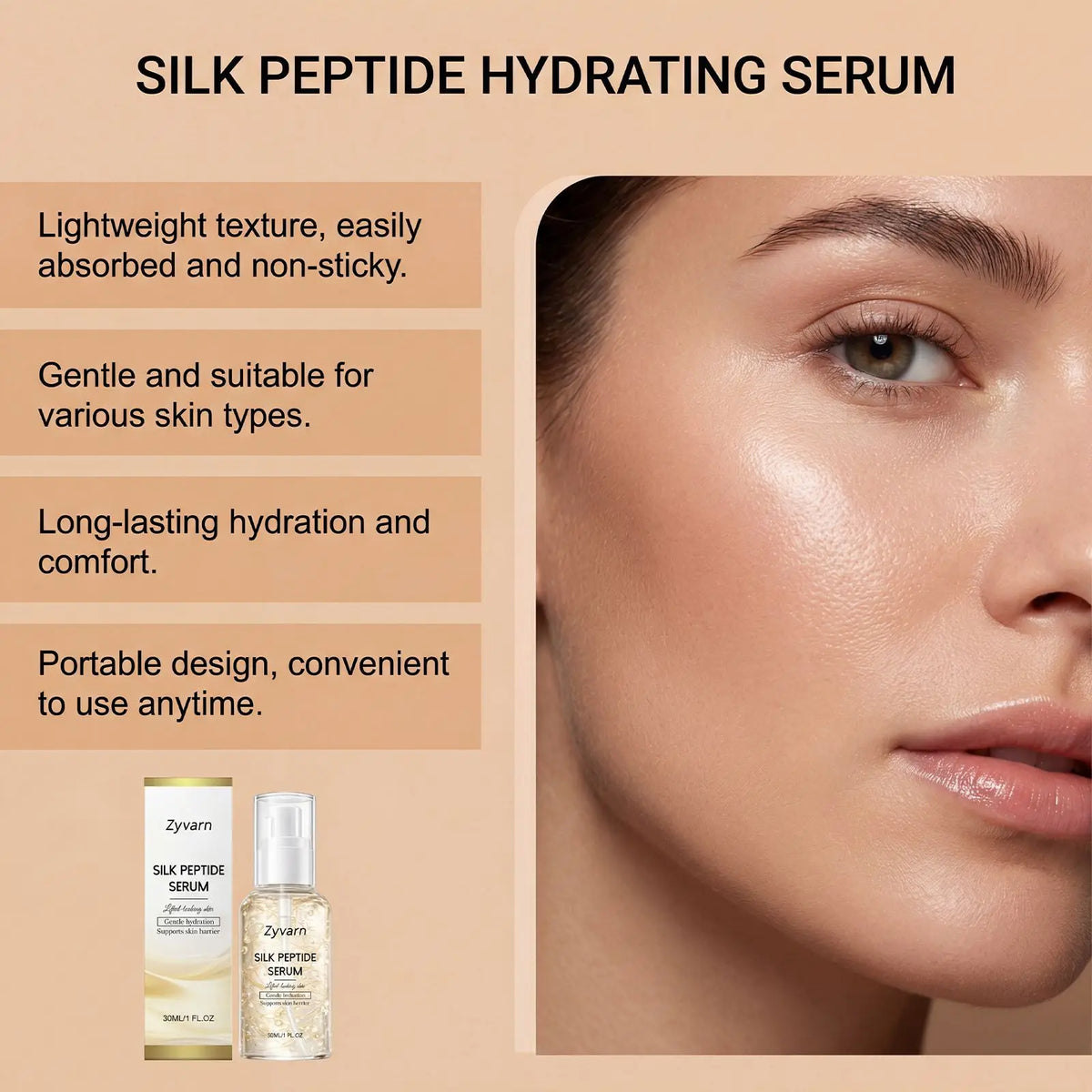 ZYVARN Copper Peptide Face Serum – Firm & Hydrate Skin
