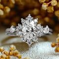 Huitan Dazzling CZ Ring for Women – Trendy Engagement Band