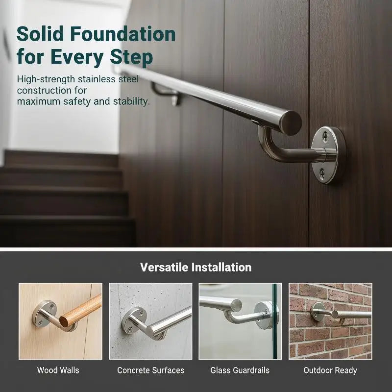 Stainless Steel Handrail Bracket | Wall Mount Stair Railing