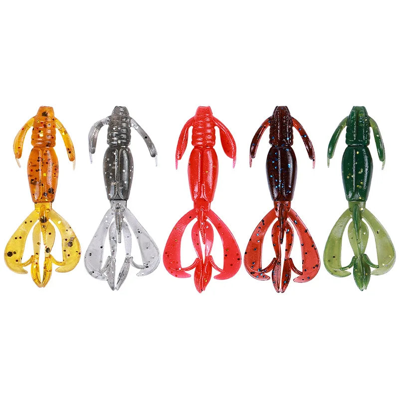 15-Pack Soft Silicone Fishing Lures 4/6cm TPE Minnow Worm Baits