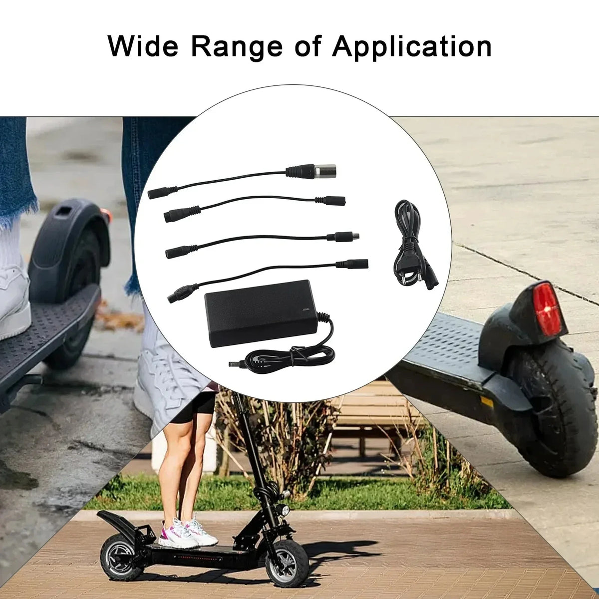 42V 2A Electric Scooter Lithium Battery Charger | 5-in-1 Adapter
