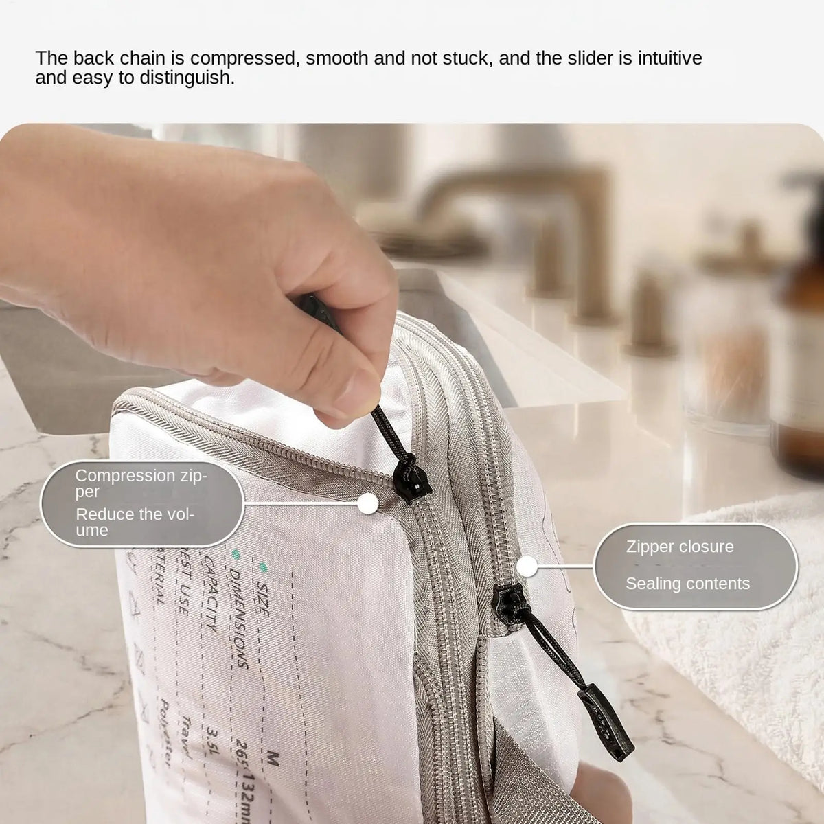 Waterproof Travel Toiletry Bag – Large Organizer with Handle