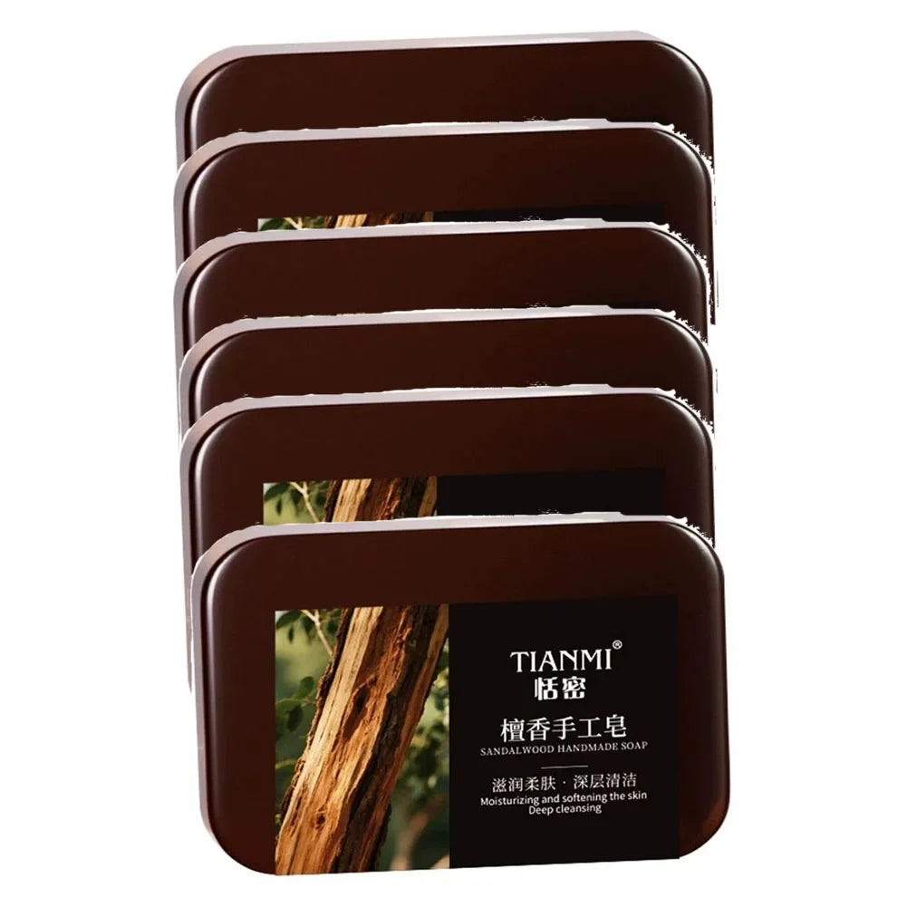 Men's Sandalwood Handmade Soap Three-in-one Cleansing Cleanses Face