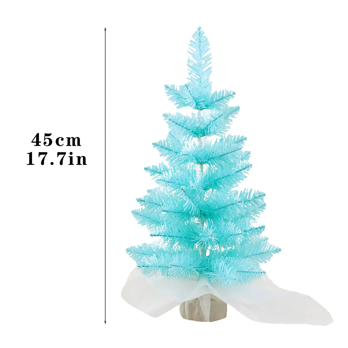 Mini Sisal Christmas Village Trees with Wood Base | Tabletop