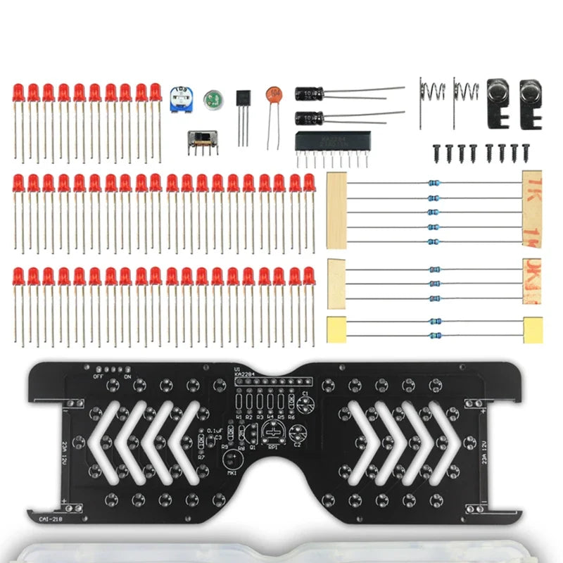 Voice-Activated LED Flashing Glasses DIY Soldering Kit
