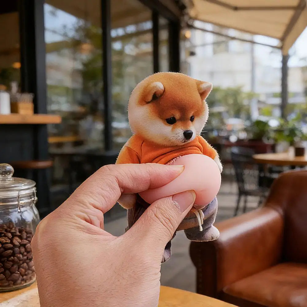 3D Shiba Inu Belly Squeeze Toy & Door Stopper – 2 Pack