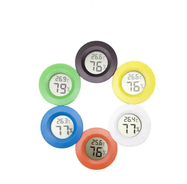 Mini Digital Thermometer Hygrometer – Round LCD Panel Mount