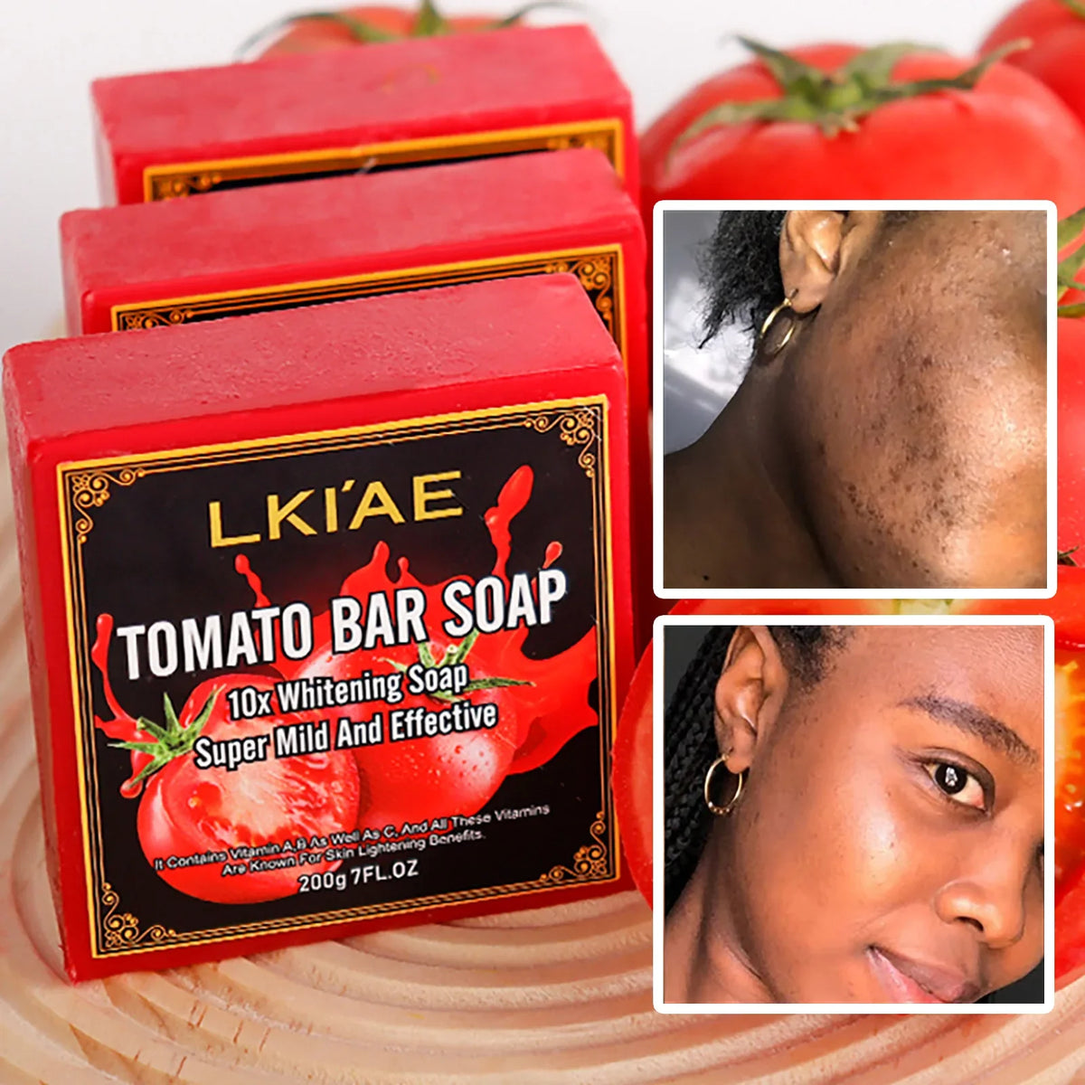 AILKE Tomato Brightening Soap Bar | Even Skin Tone 200g