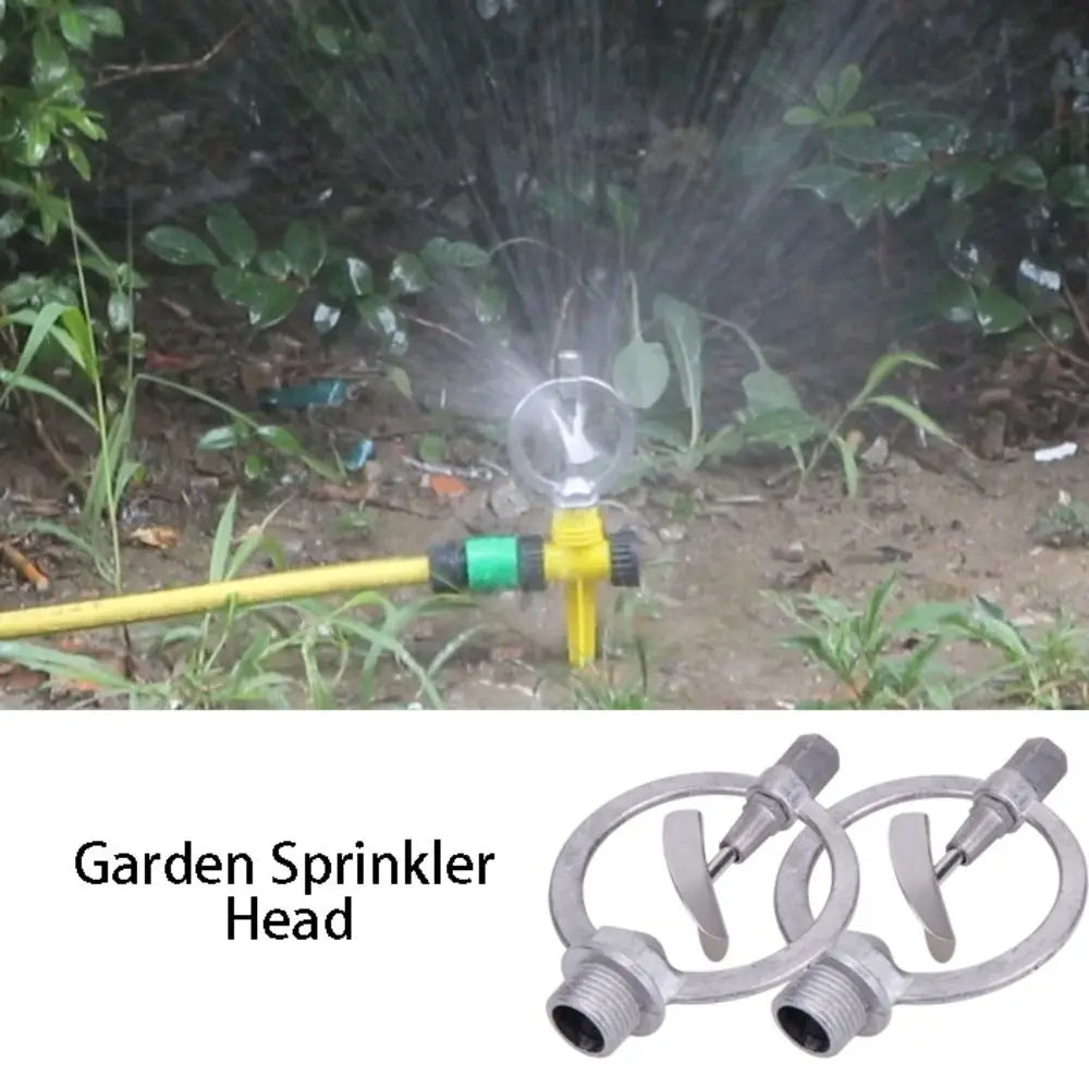 360° Rotating Zinc Alloy Garden Sprinkler Head 1/2" Thread 2-Pack
