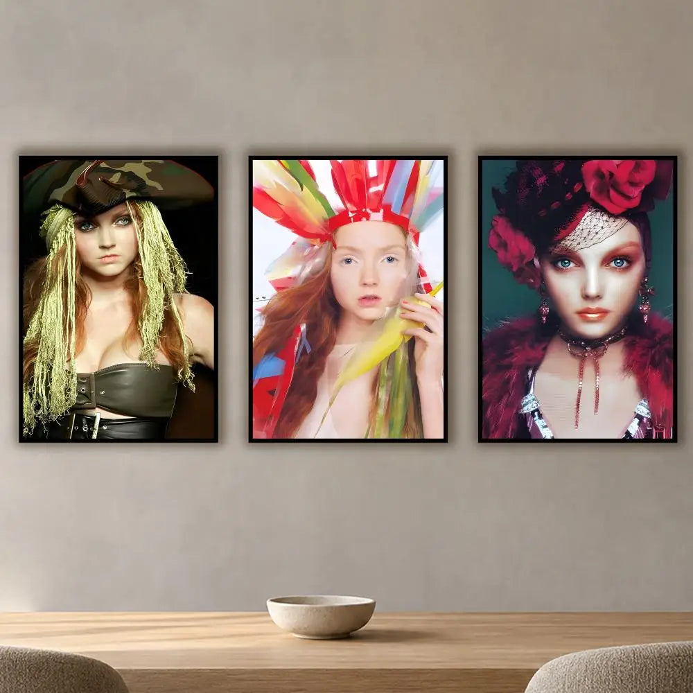 Lily Cole Fashion Poster – HD Waterproof PVC Wall Sticker