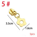 5-Pack Metal Zipper Pulls – Star Heart Flower Replacement Sliders