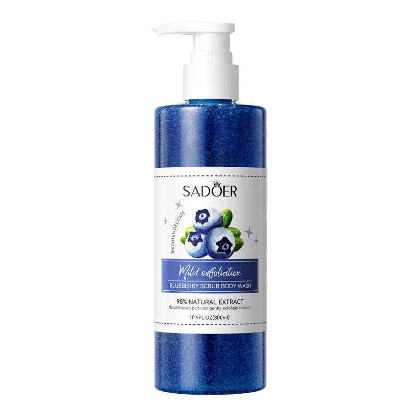 SADOER Blueberry Exfoliating Shower Gel 300ml | Brighten Skin