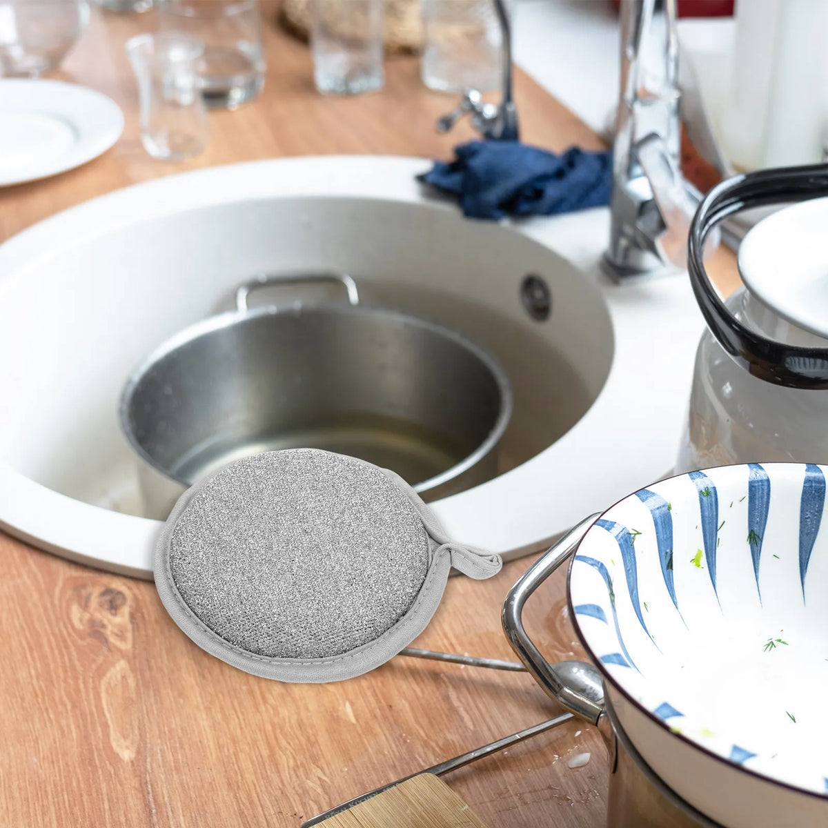 Double-layer Soft Dishwashing Sponge Non-scratch High-durability