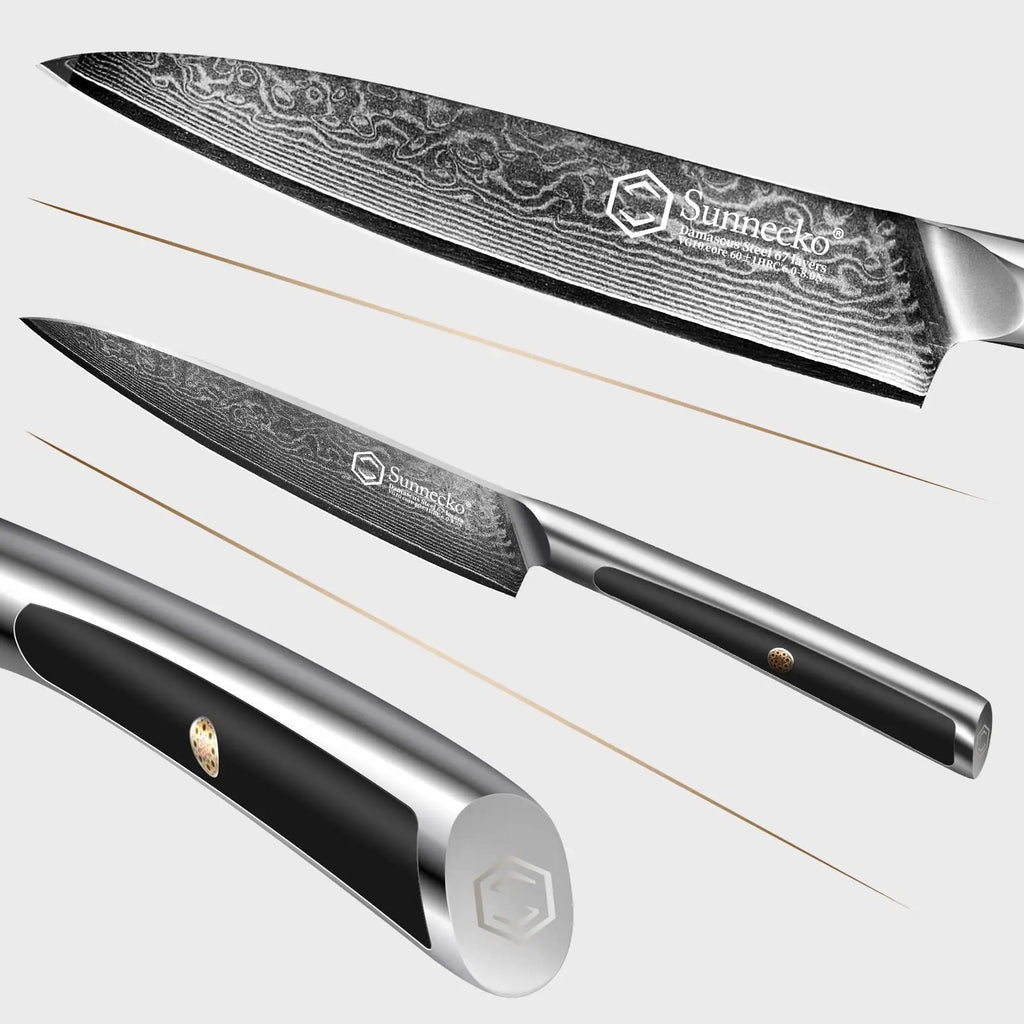 Sunnecko 5-Inch VG10 Damascus Steel Utility Kitchen Knife
