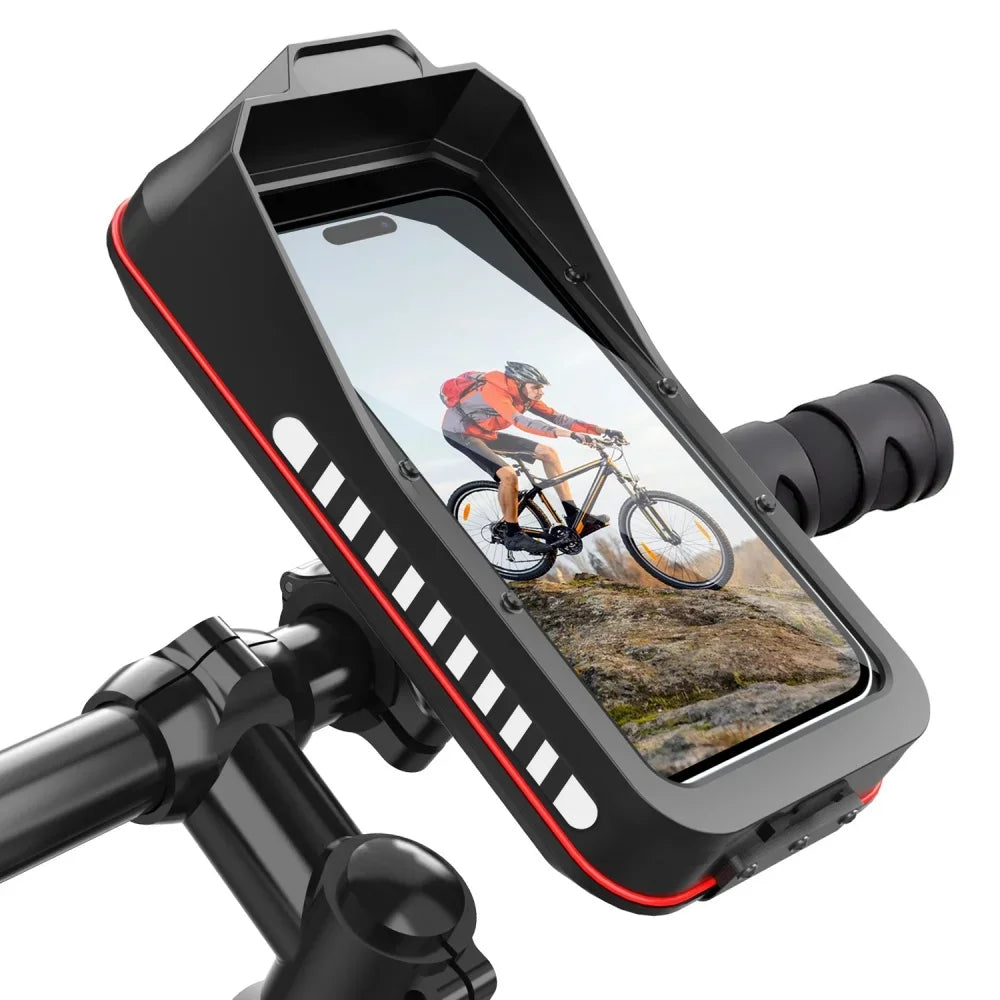 Waterproof Motorcycle Bicycle Phone Holder | Quick-Lock Handlebar Mount