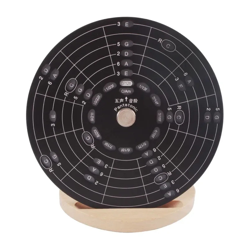 Circle Fifths Wheel Guitar Chord Wooden Melody Tool Musical