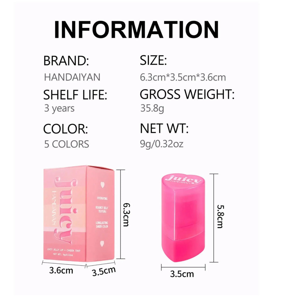 Handaiyan Jelly Blush Stick – 2-in-1 Lip & Cheek Tint