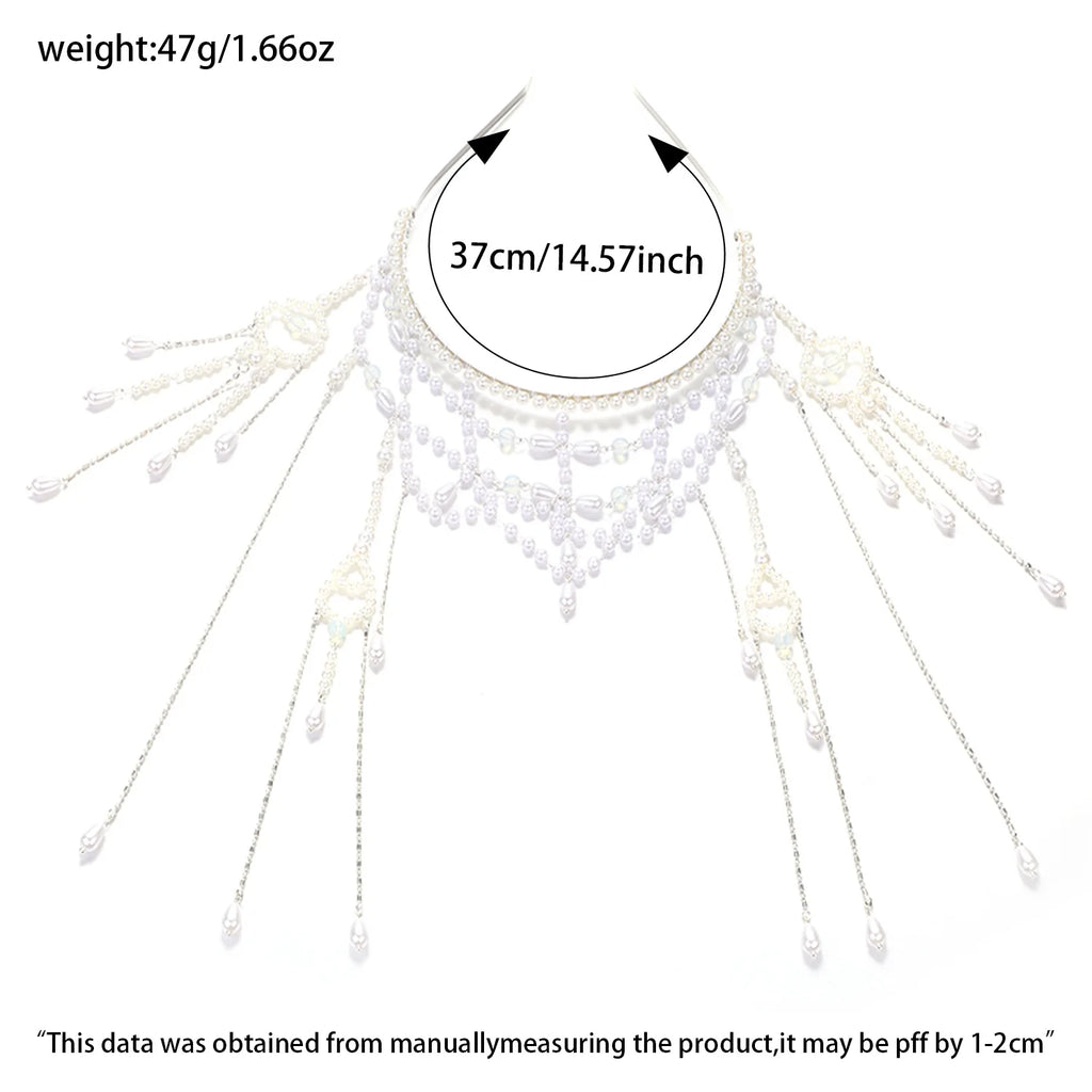 Pearl Headband with Detachable Tassels | Wedding Hair Accessory