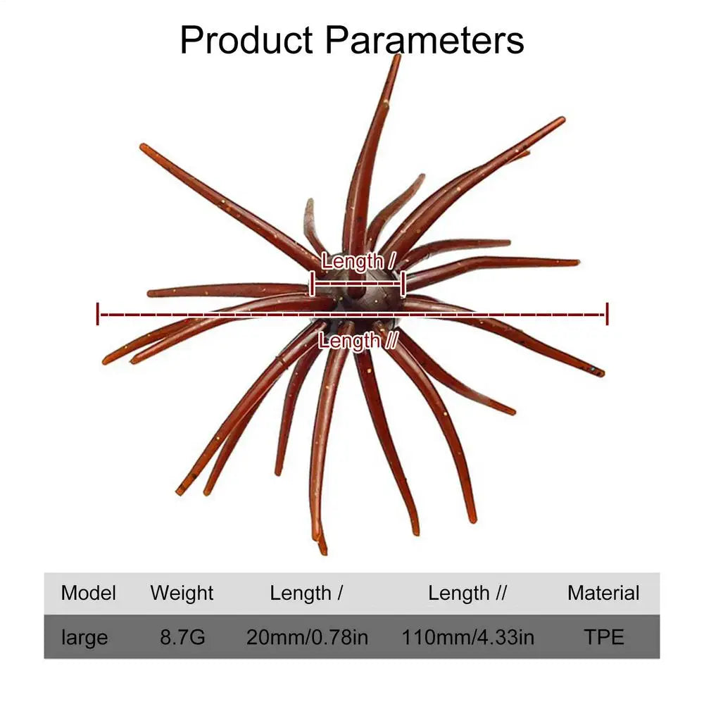 Artificial Sea Urchin Fishing Lures – Soft Silicone Float Bait