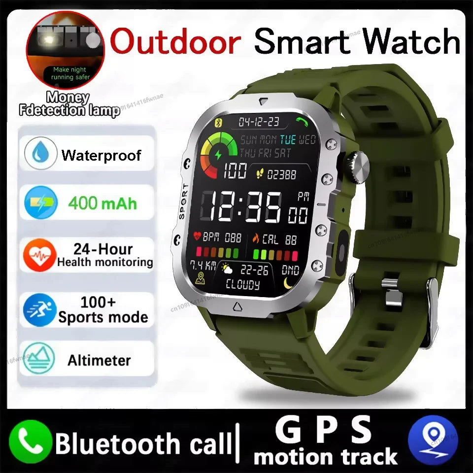 2026 Smartwatch Men Women Militray Outdoor GPS Tracker Sport Watches