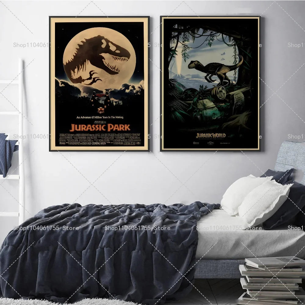 Dinosaur Jurassic Park Wall Poster – Waterproof Self-Adhesive Art