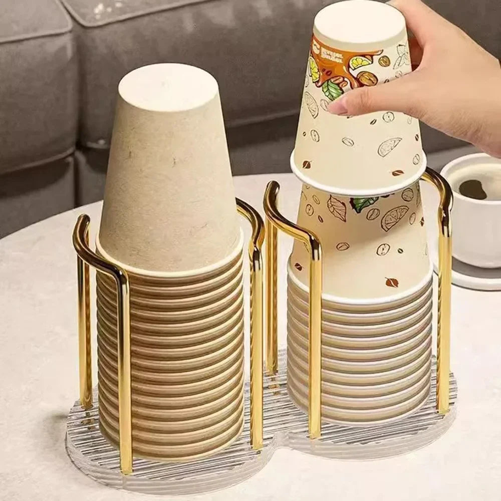 Acrylic Disposable Cup Dispenser Rack & Holder Organizer