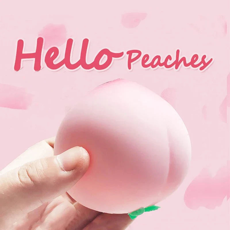 Peach Slow Rising Squeeze Toy – Silicone Sensory Fidget