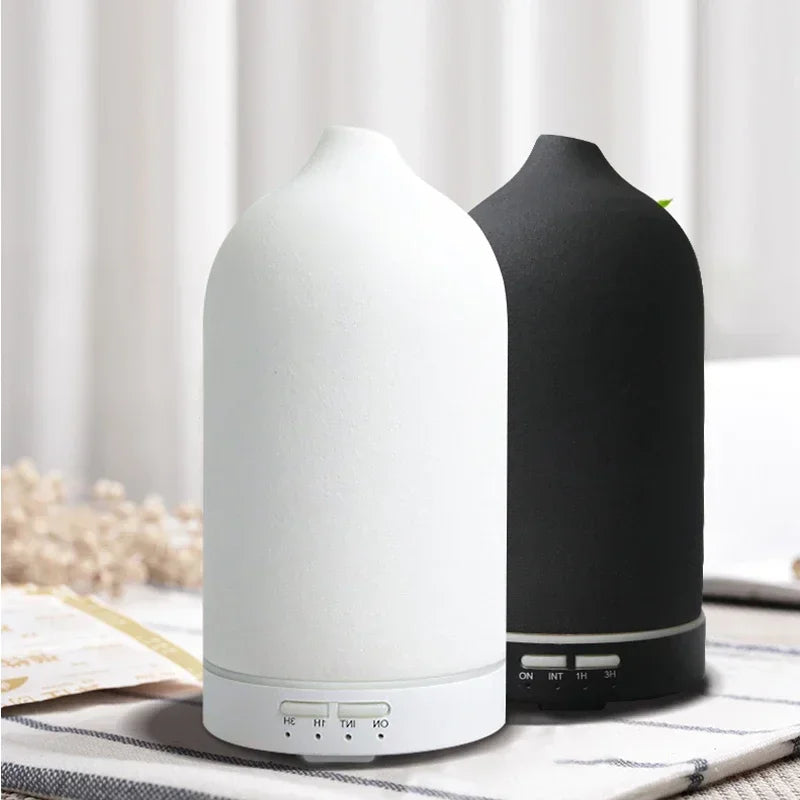 Ceramic Aroma Diffuser & Humidifier | Timer & Color Lights