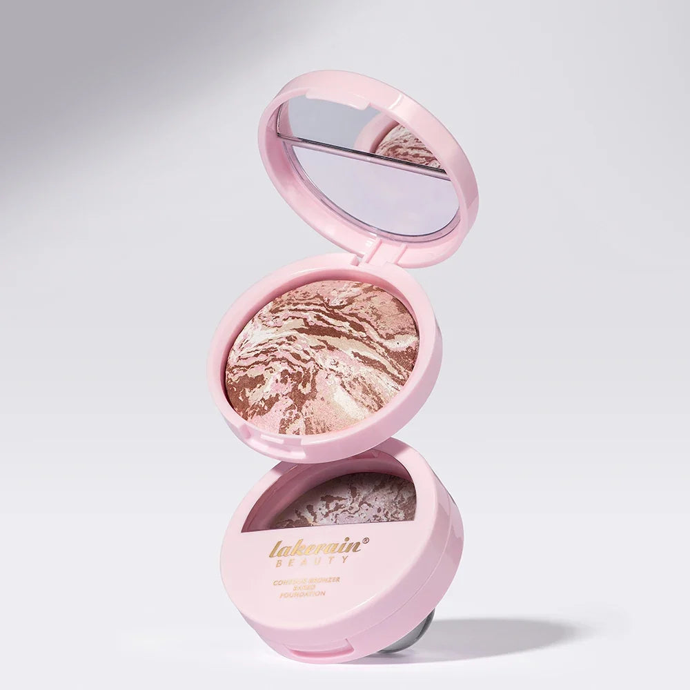 Baked Pressed Powder Foundation – Bronzer, Contour & Oil Control