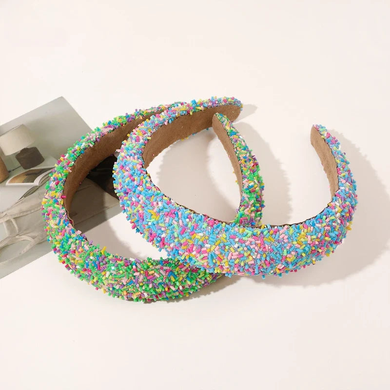 Sponge Padded Hairband Wide Headband Candy Headbands Adult Hair