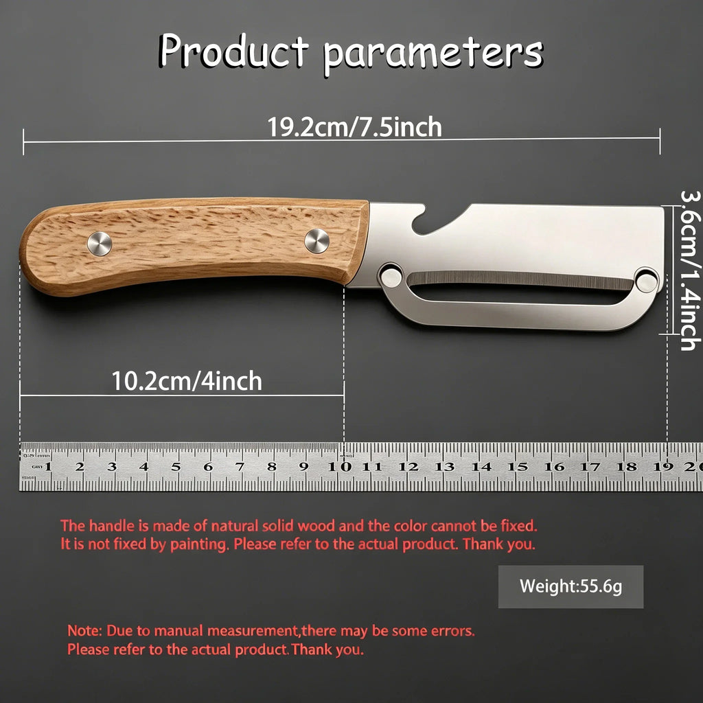 Stainless Steel Vegetable & Fruit Peeler – Sharp Wood Handle
